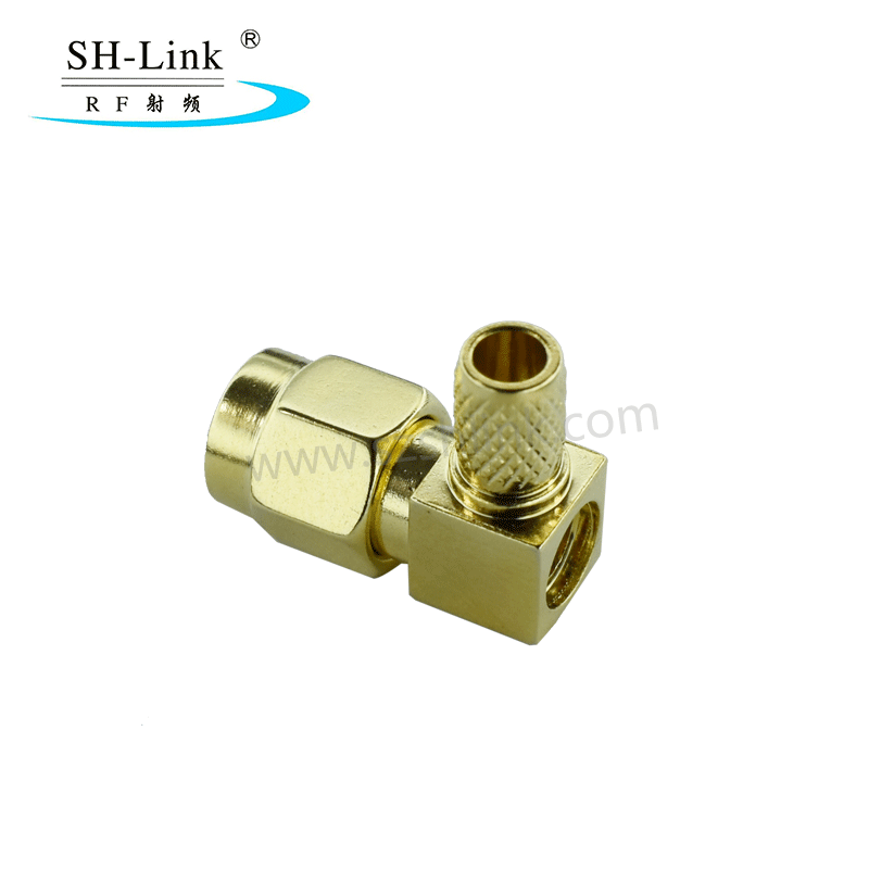 RF 90 degrees SMA coaxial male connector for RG316 RG174 cable